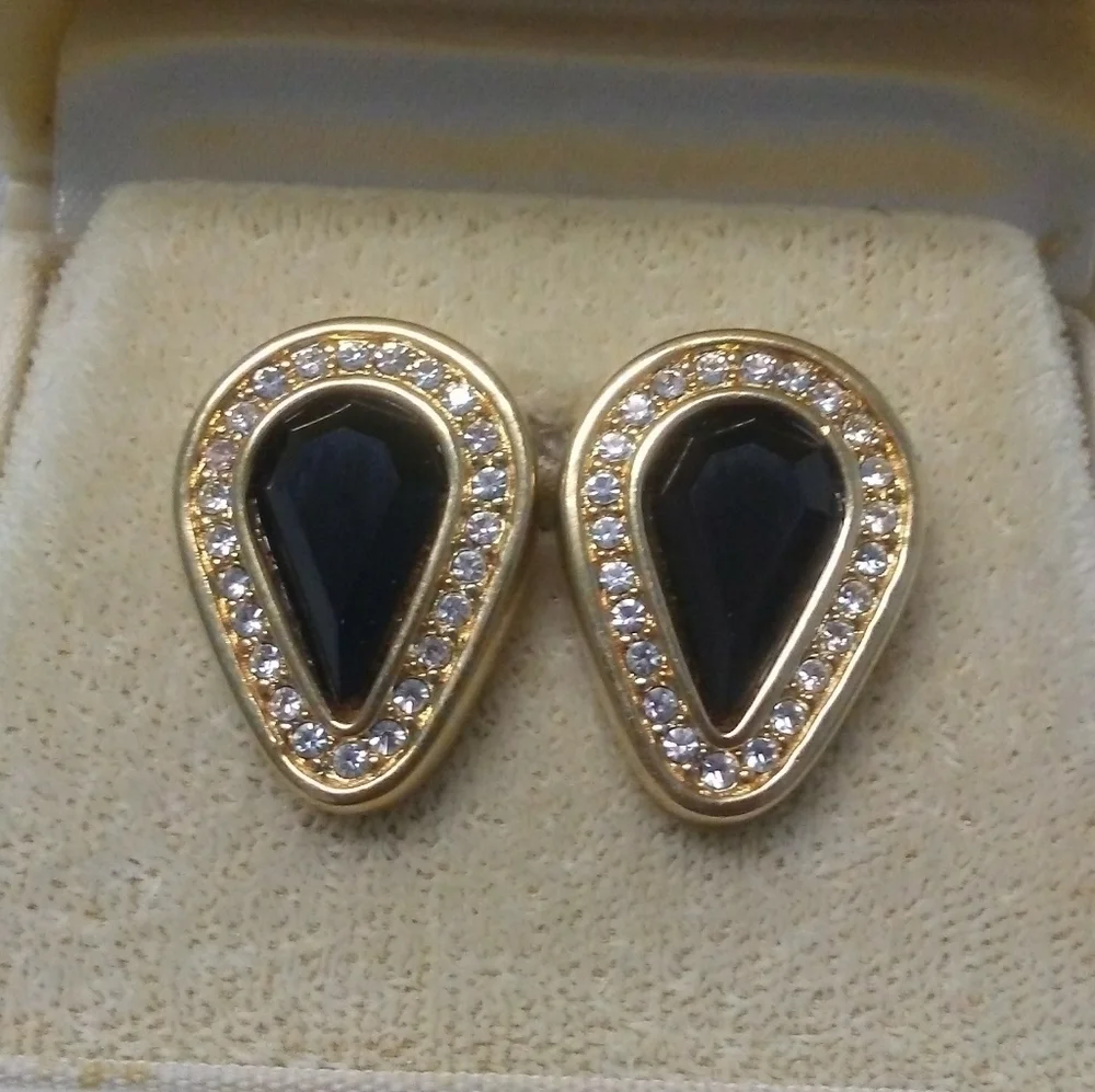 VTG SWAROVSKI Crystal Earrings SIGNED SAL